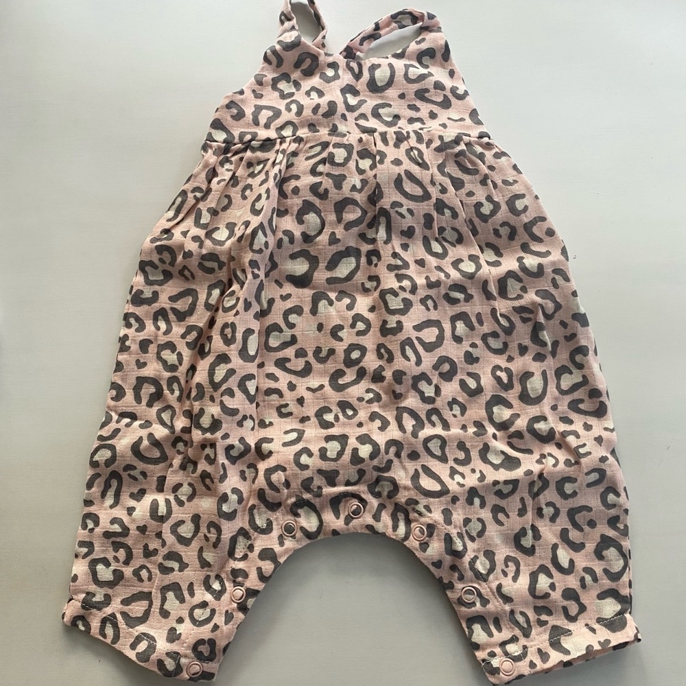 SOLD Angel Dear Overall Pink Leopard